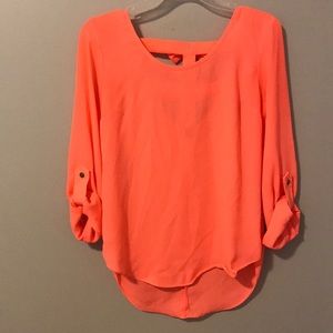 Pink blouse with bows